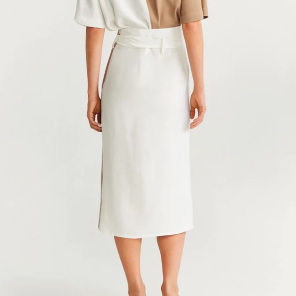 NWT Mango Bicolor buttoned skirt Colorblock Small - Picture 4 of 8